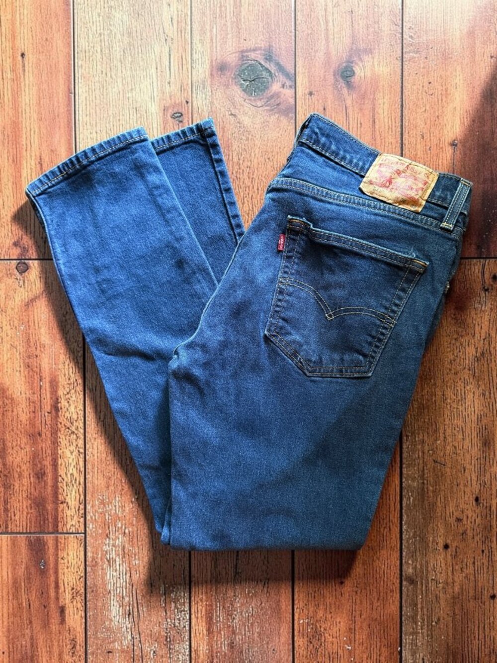 Levi's 511 Jeans Mens 36x32 Blue Slim Fit Dark Blue Wash — Like New